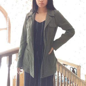 Joie Olive Green/Army Green Utility Jacket